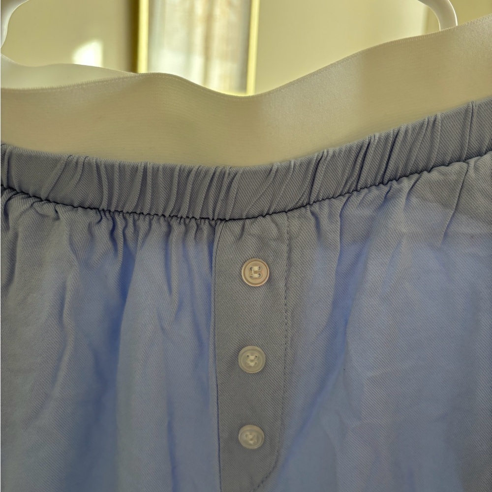 Light Blue Button Detail Pants
